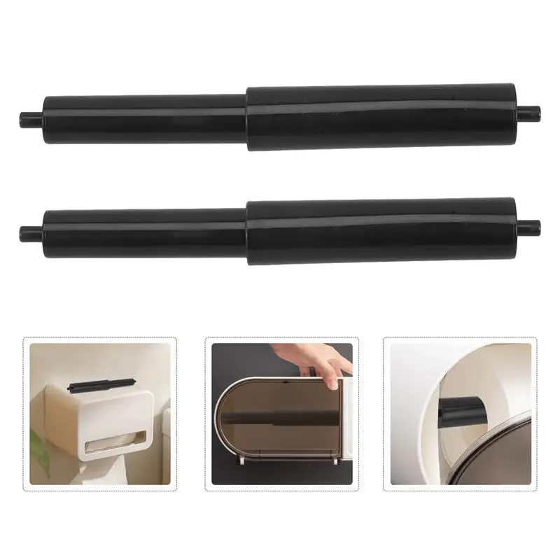 2pcs Toilet Paper Holder Roller Rod Retractable Paper Holder Cores Spindle Insert Spring Bathroom Replacement