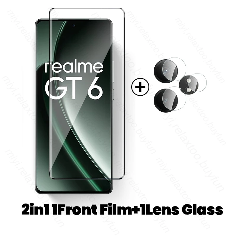 8-in-1 3D Curved Tempered Glass and Camera Lens Screen Protector