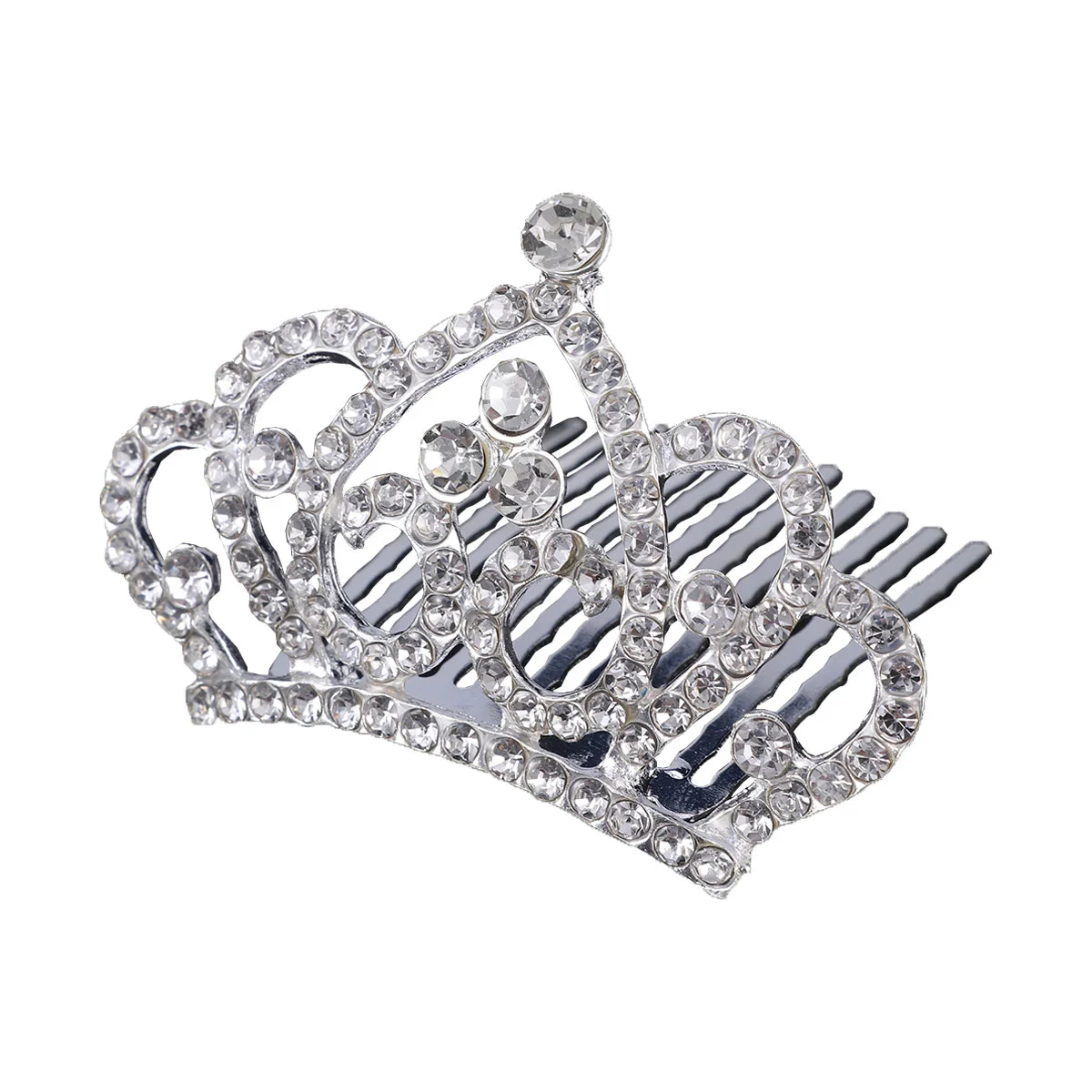 

Hair Comb Rhinestone Hair Comb Shiny Rhinestone Tiara Comb Comb Party Headwear Decoration ( White )