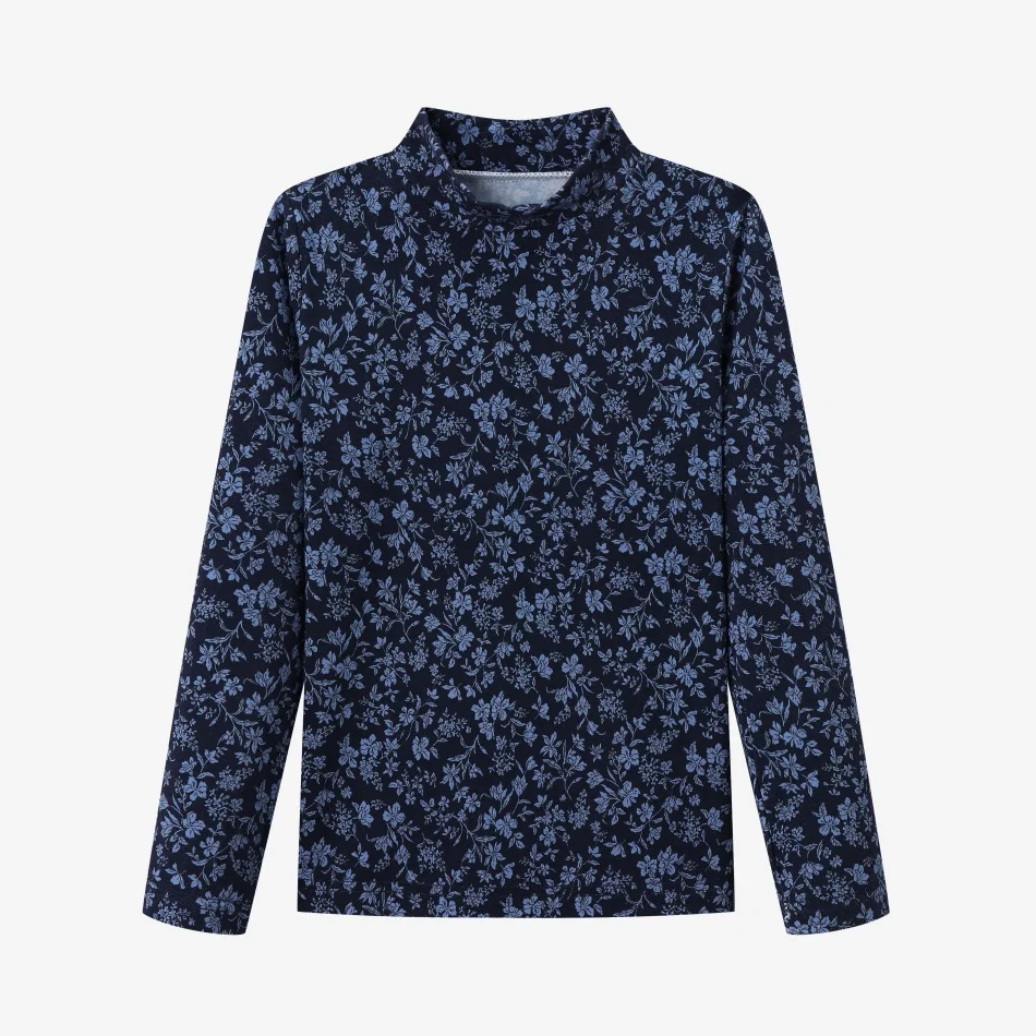 Blue Mockneck