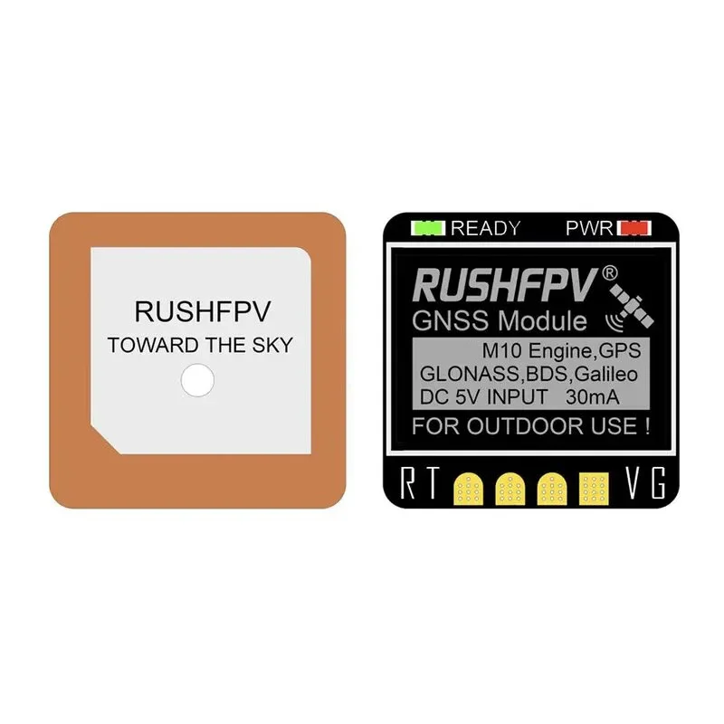 RUSHFPV GNSS Navigation Module Pro/Mini/Micro M10 GPS Module Built-in Ceramic Antenna for RC FPV Freestyle Drone DIY Parts rf wireless transceiver