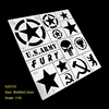 1/16 1/18 Big Scale Military Tank Vehicle Model Symbol Mark Logo Stainless Stencils Template 3