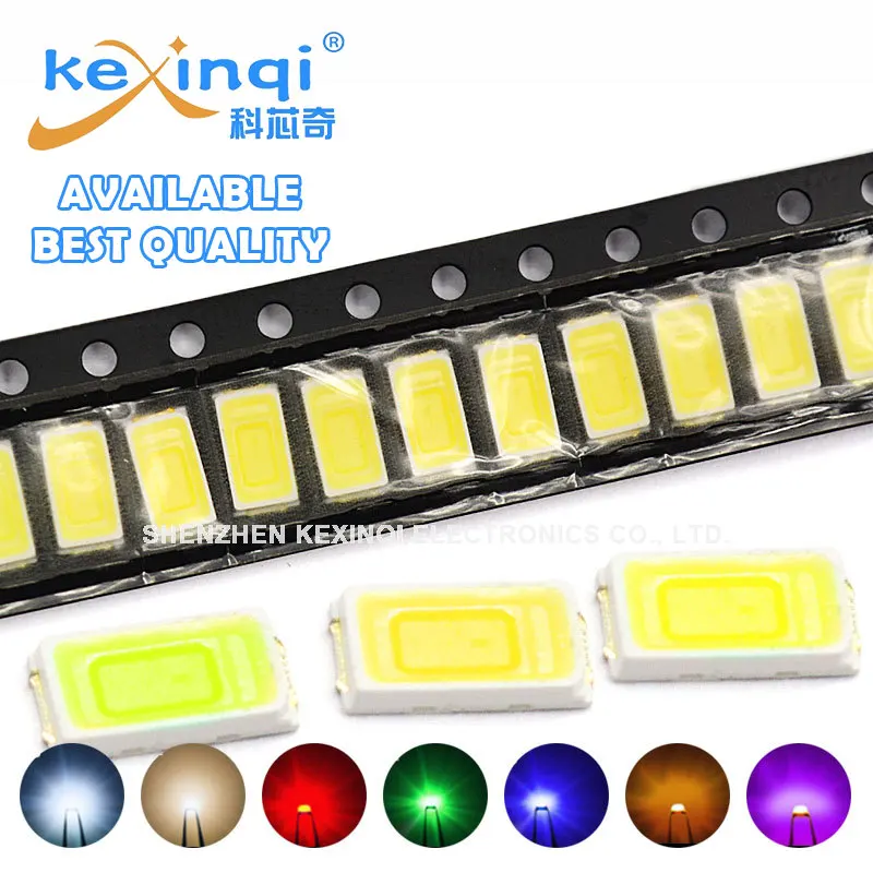 100 Pz/Lotto Diodi Led Smd 5730 5630 Diodo 5730 Smd Led Diodo Kit Verde Rosso Bianco Caldo Blu Ghiaccio Giallo Rosa Viola-Uv Arancione