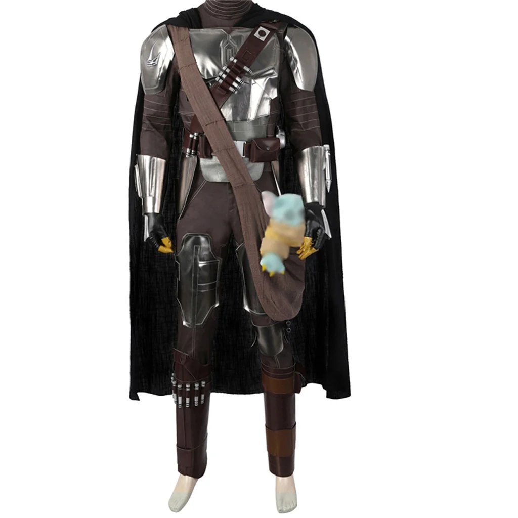 

Halloween Carnival Din Djarin Cosplay Hero Din Djarin Costume Bounty Hunter Battle Suit With Bullet Belt