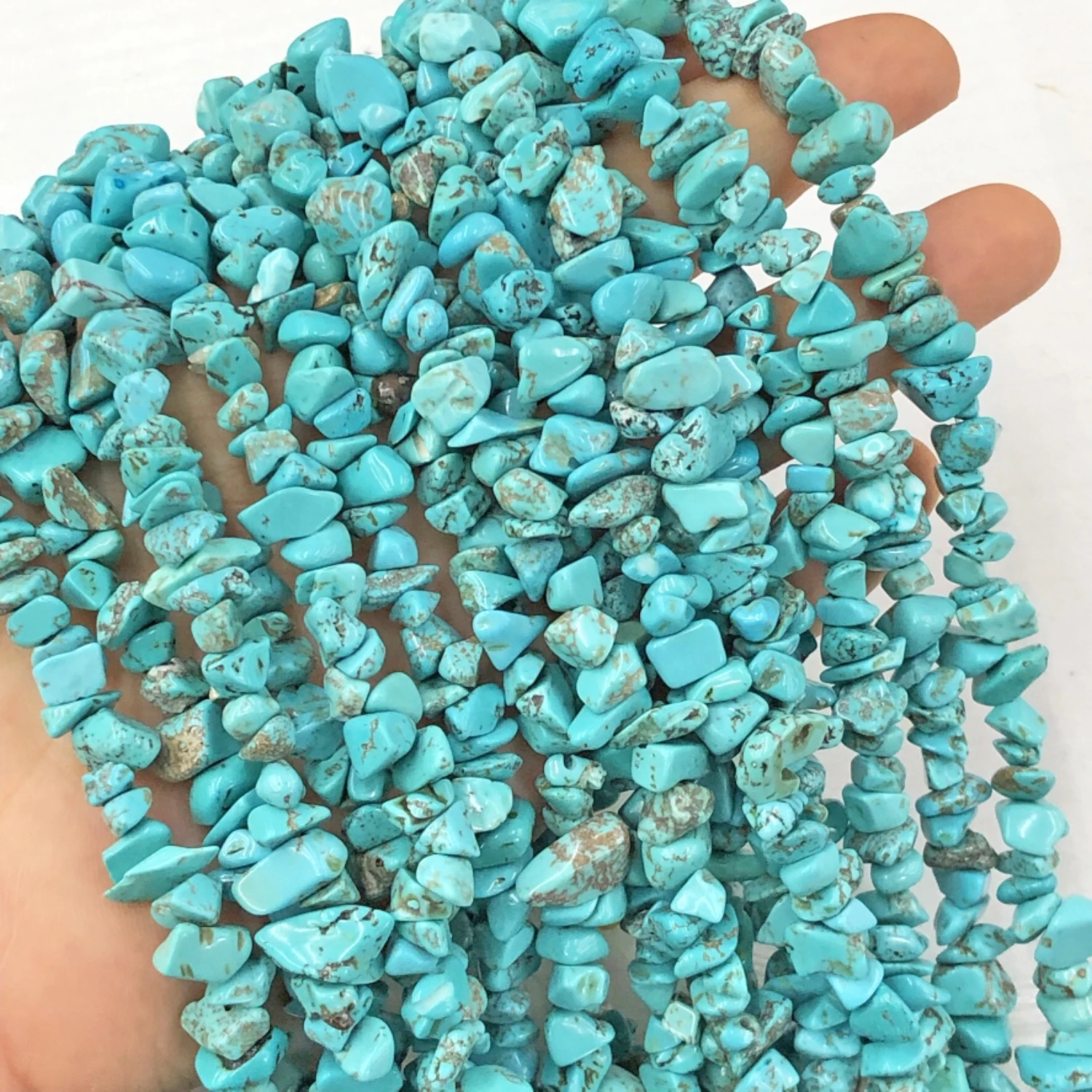 

5-8mm Natural Irregular Chips Blue Turquoises Freeform Gravel Tiny Beads For Jewelry Making DIY Earring Bracelet Accessories