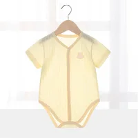 Newborn Baby Bodysuits for Boy Girl Summer Thin Outwear Casual Short Sleeve Toddler Kids Jumpsuits Children Clothes 1