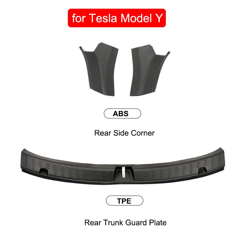 Kofferraum-Fensterbank-Platten schutz für Tesla-Modell y 2007-2012 tpe  Gummistiefel-Stoßstangen schutz hintere Stoßstangen abdeckung abs Seiten  Bar Kotflügel - AliExpress