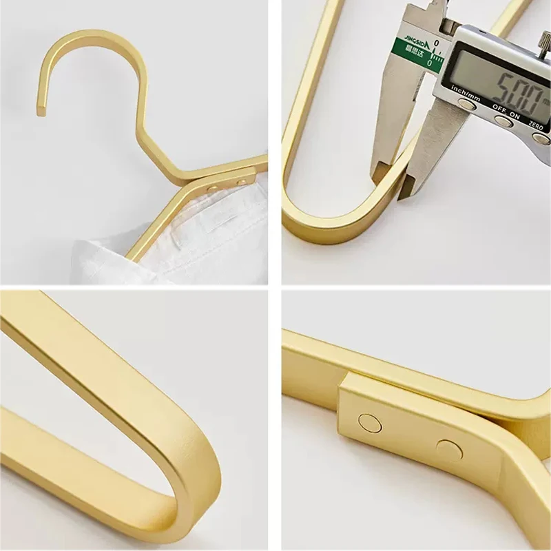 1pc Luxury Gold Clothes Hanger Solid Aluminum Alloy Coat Hangers Clothing  Display Hanging Racks Home Wardrobe Storage Organizer - AliExpress