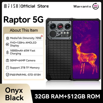 IIIF150 Raptor 5G Smartphone robuste Android 14 téléphone portable 6.78 ''120Hz AMOLED affichage 16GB + 512GB 50MP 65W 10000mAh téléphone 1