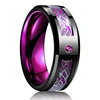 Bagues en acier titane couleur argent 8mm pour hommes et femmes, bagues en acier inoxydable brossé mat, bijoux cadeaux de mariage