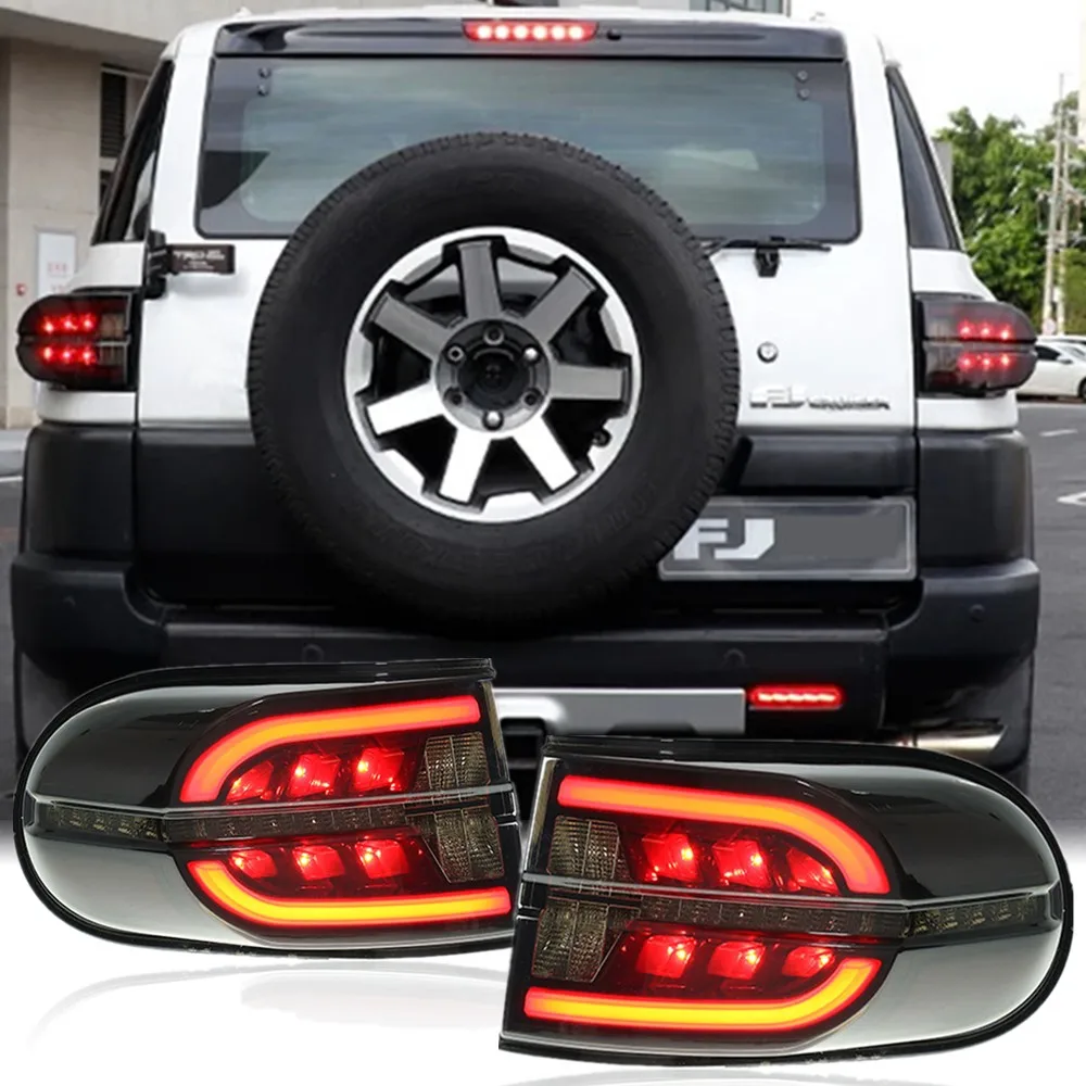 

2pc Car LED Tail Lights For Toyota FJ Cruiser 2007-2020 Accessories Modified LED Rear Brake Reverse Lamp Taillight Assembly