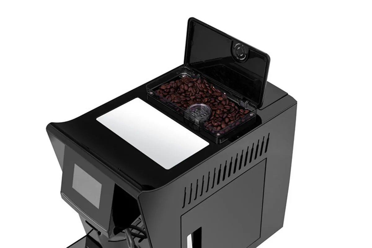 4 Language One Touch Fully Automatic Bean To Cup Espresso Coffee Machine Coffee Beans Powder Brewing Milk Foam Cappuccino Latte