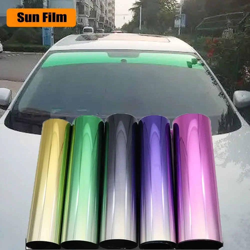 150x20cm Car Sun Shade Front Windshield Sunshade Protector Solar Window Tint Film Heat Insulation Color Changing Film Universal