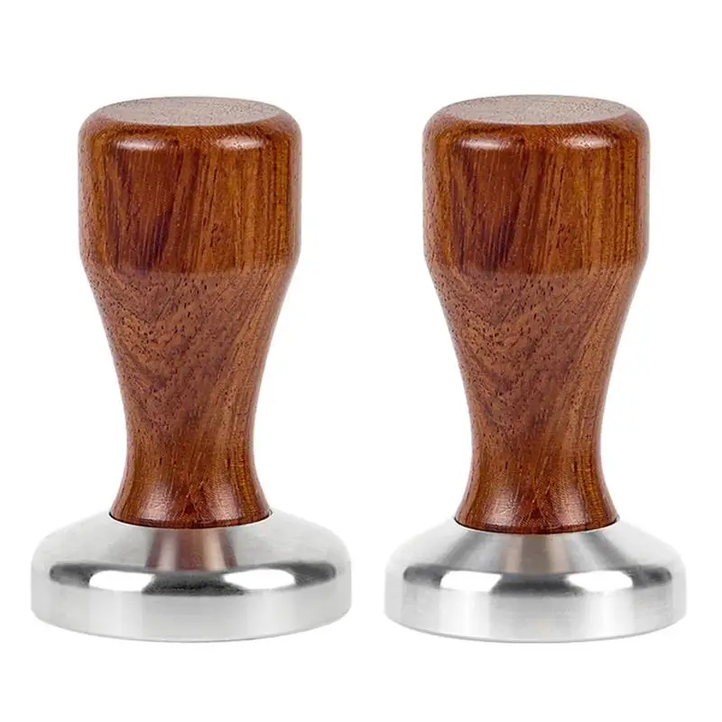 

Espresso Tamp Press With Flat Base Wooden Handle Coffee Tamper Smooth Coffee Press Tool Tamper Coffee Ground Press For Coffee