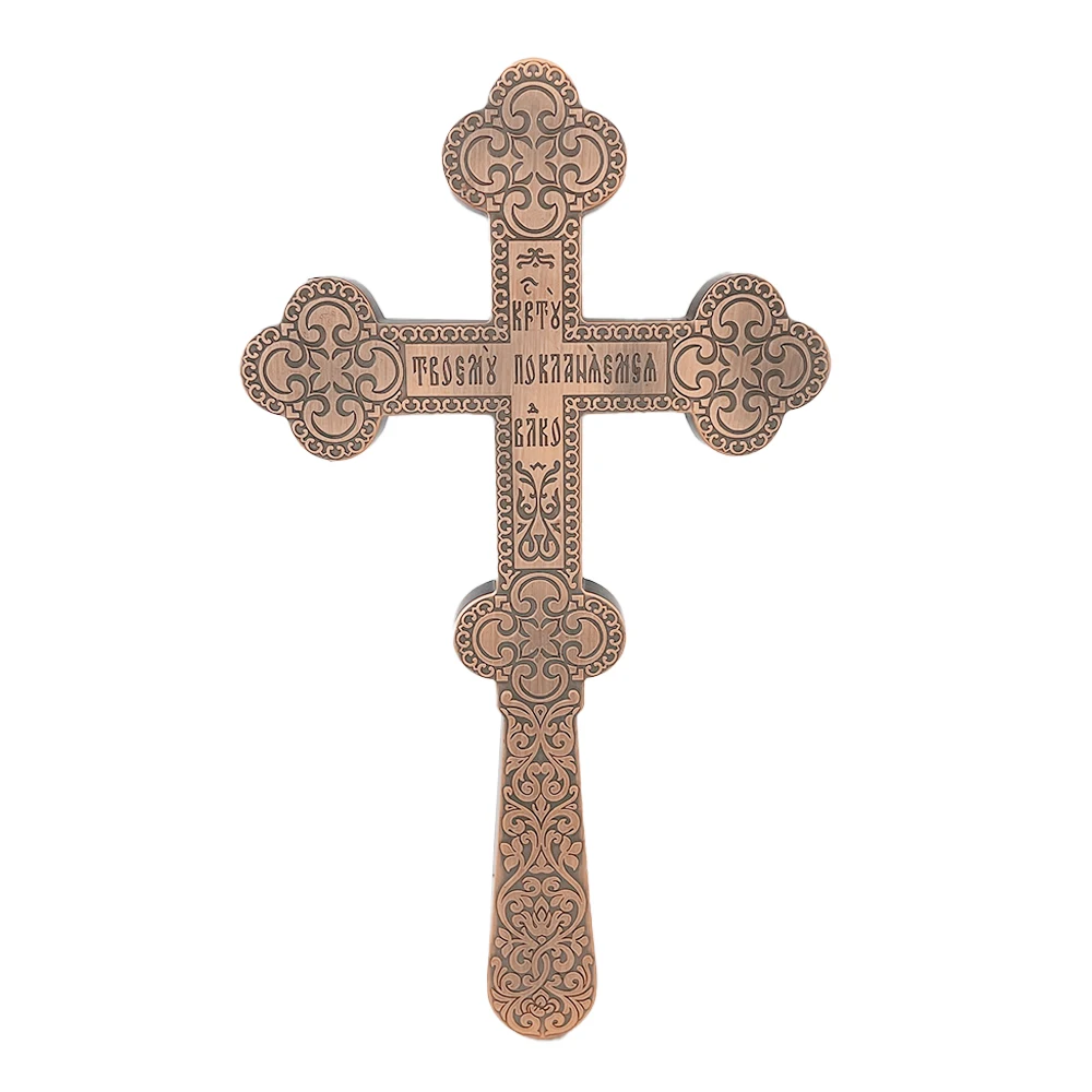 HTISOK Orthodox Cross Church Hand Jesus Crucifix Cross Zinc Alloy Religious Gift Prayer Supplies Orthodox Church