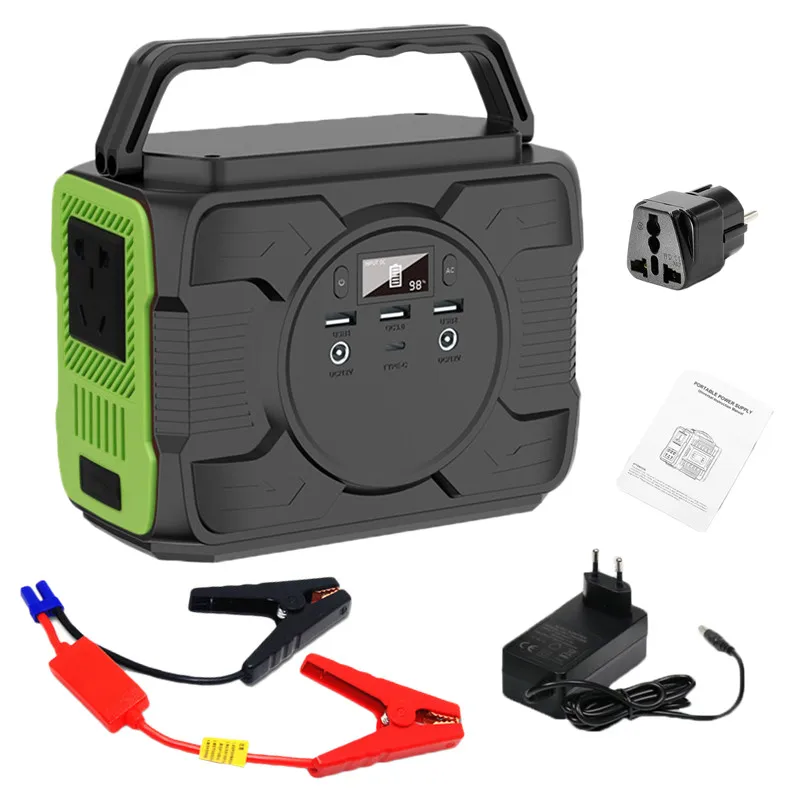 220V 200W Solar Generator Battery Charger 48000mAh Portable Solar Power Station Jump Starter Startig Device Power Bank car jumper