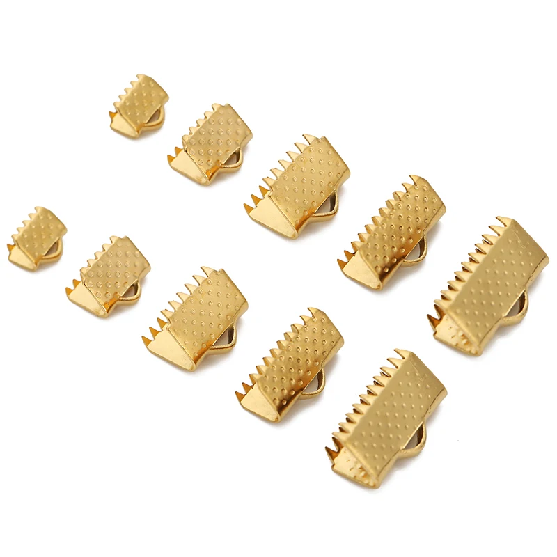 20 Stück Crimp-Perlen, Kordel-Endkappen, Klammern, Bänder, Lederclips, Faltverbinder für DIY-Schmuckzubehör