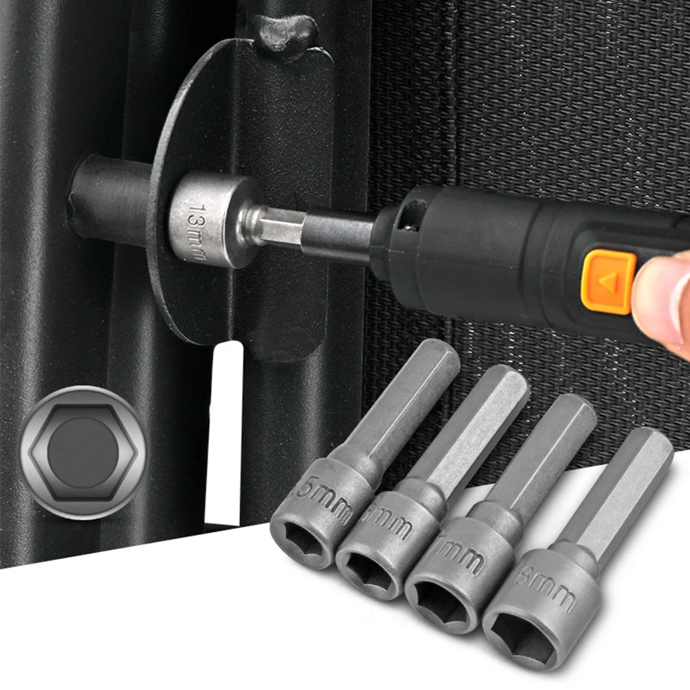 

11pcs 4mm-13mm Hex Sockets Nut Driver Set Chrome Vanadium Steel Screwdriver Socket Wrench For Pneumatic Screwdriver Home DIY