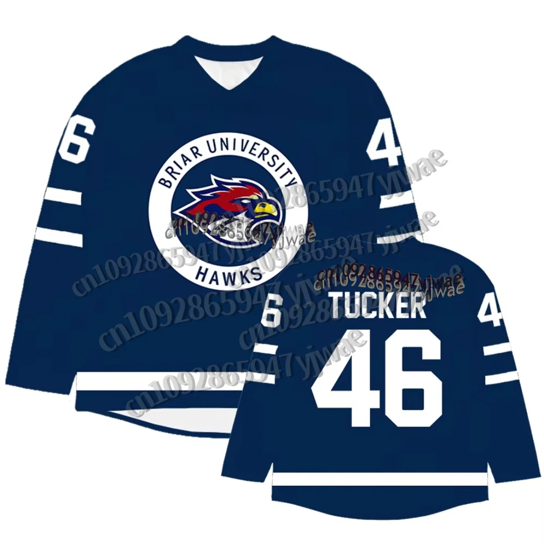 Women Cosplay Off Campus Briar University Hockey Jersey Graham 44 22 DI LAURENTIS 66 Tucker46 T-shirt men women couple t-shirt 2