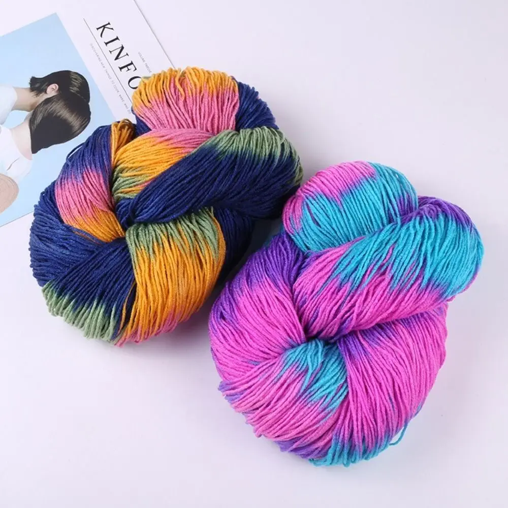 50g/Roll Colorful Rainbow Segment Dyed Wool Yarn DIY Hand Knitting Crochet Thread For Sweater Scarf Shawl Supplies 3