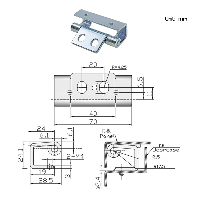 Industrial Toolbox Cabinet Hinge Weitu Control Cabinet Door Hinge Iron for Mobile Cabinets Factory Sale