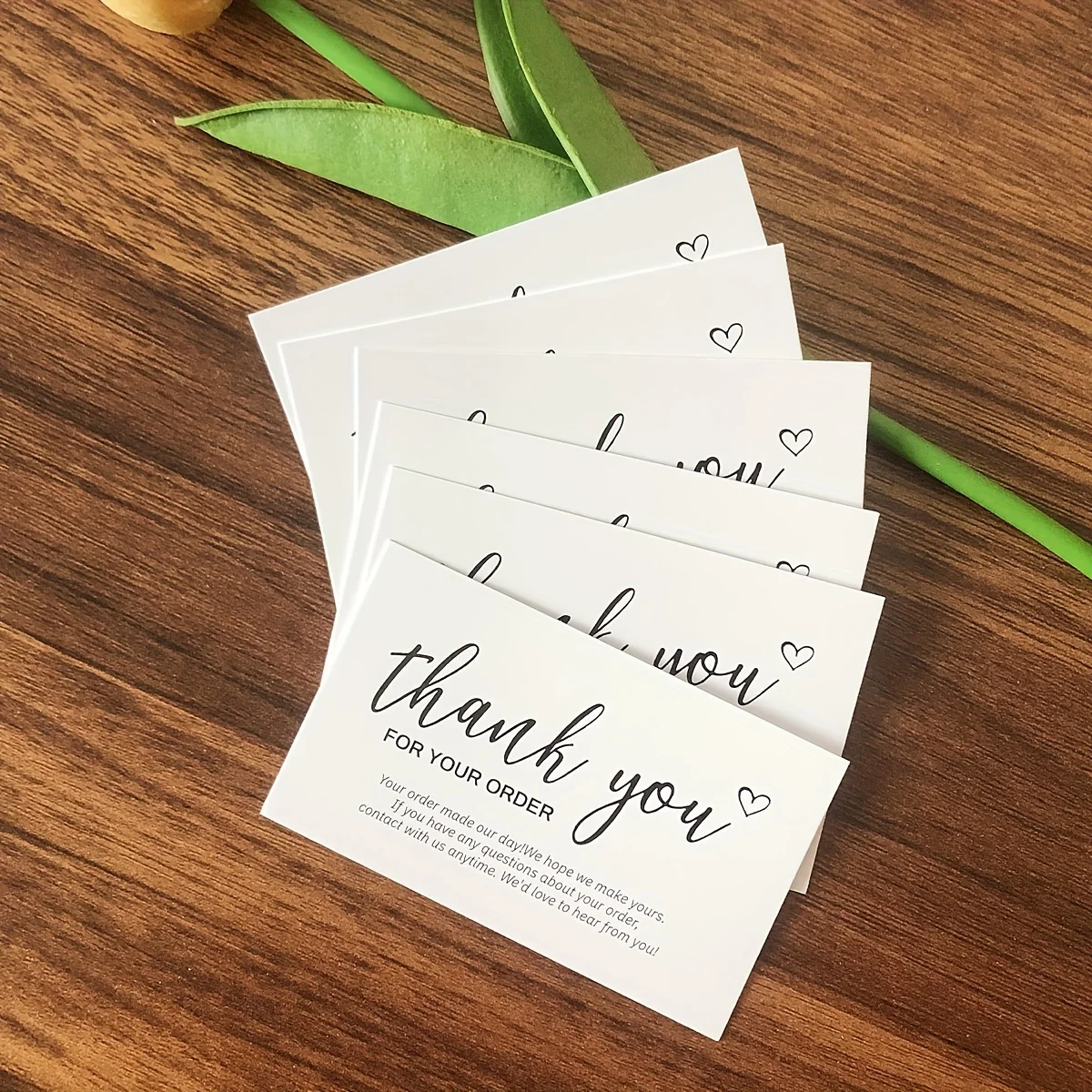 Paper Thank You Card Small Business Gift Decoration Handmade Wedding Party 50pcs