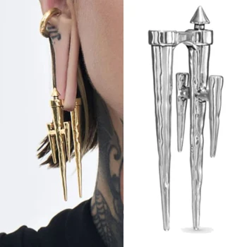 Vanku 2PCS New 316L Stainless Steel Ear Weights Hangers For Stretched Ear Lobe Piercing Ear Plugs Gauges Body Piercing Jewelry