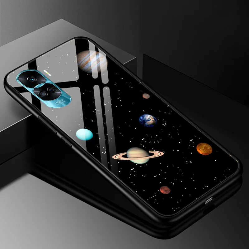 Luxury Tempered Glass Phone Case with Bumper - Cute Design