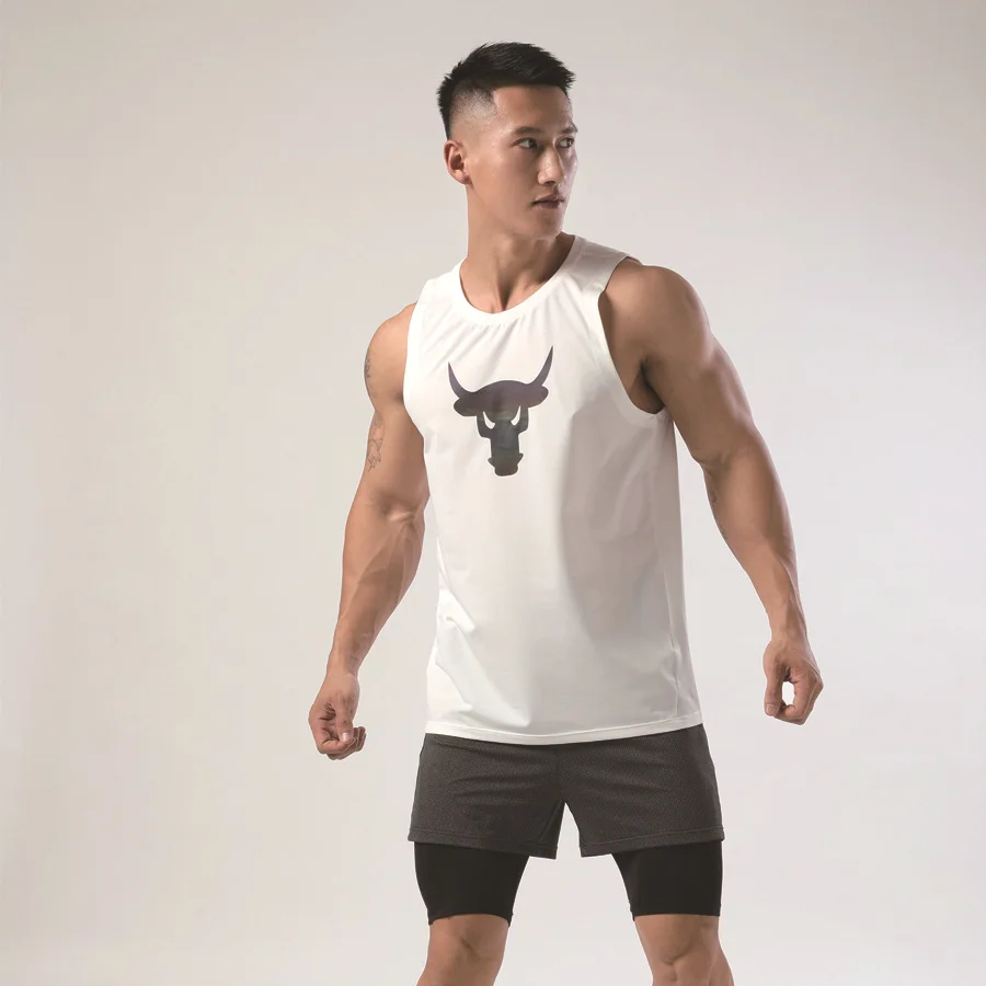 

Running sleeveless vest basketball sports top loose fitting quick drying fitness gym tank top men