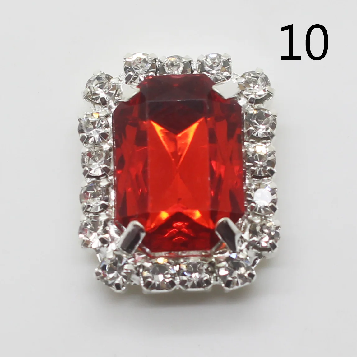 Elegant Rhinestone Embellishment Caps - Pack of 10