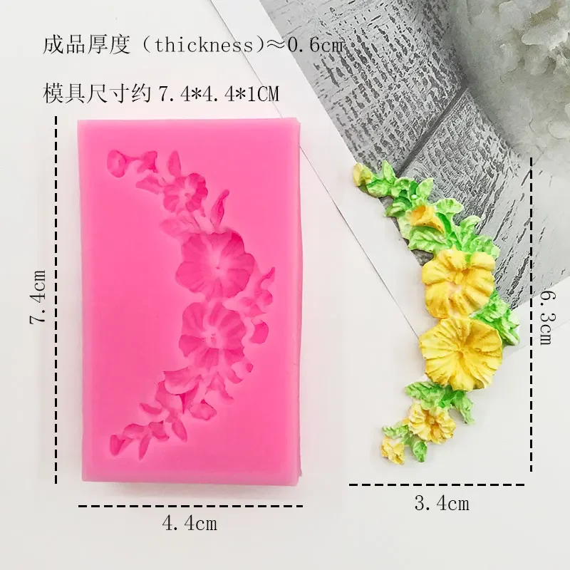 Arc Wreath Bouquet Silicone Mold – DIY Cake Edge Lace Decoration Mold for Fondant, Flow... - SKU CLDM1128 - UGI Packaging