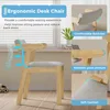 Kids Desk and Chair Set, Desk Hutch with Cork Bulletin Board, Wood Writing Desk for Kids, Suitable for Study Room, Bedroom 4