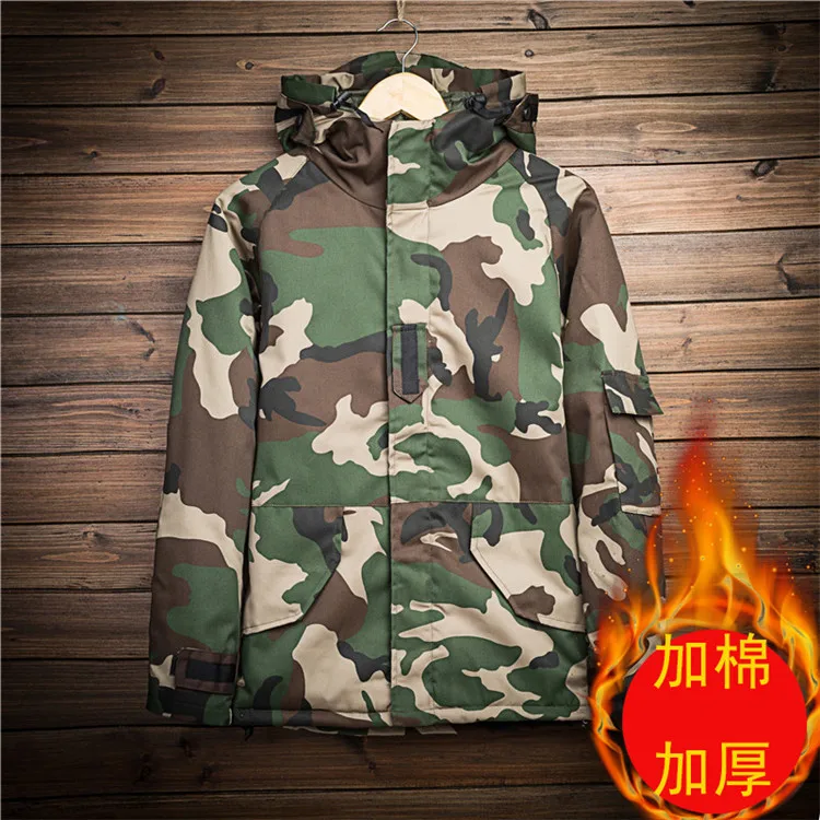 

Winter Jacket Men Military Parkas Coat Male Jacket Men Thick Outwear Nylon Camouflage Hooded Down Jacket Plus Size Print Zipper