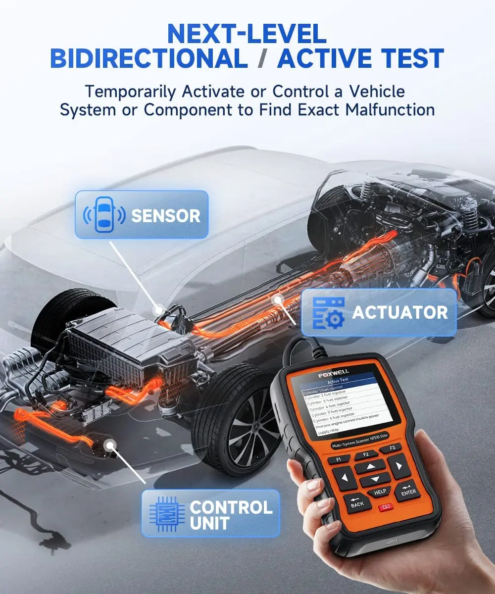 FOXWELL NT510 Elite BMW Scanner - Full System Diagnostic & Reset Tool For BMW, Mini, Rolls-Royce