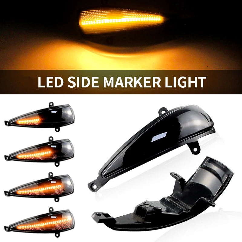 RZG 2 Indicatori Di Direzione Laterali A LED Fumé Per Honda Civic MK8 2005-2011 (Ambra)