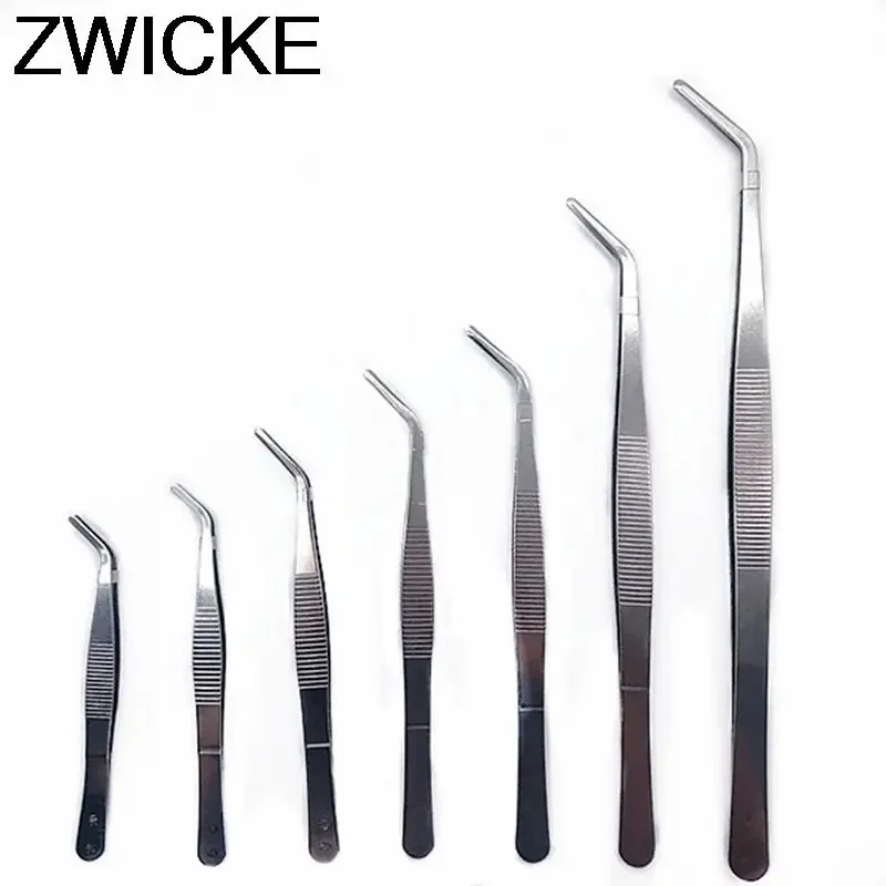 Stainless Steel 430 Anti-iodine Medical Tweezers Long Straight Forceps 12.5cm-30cm Straight Head Elbow Thicken Medical Tools