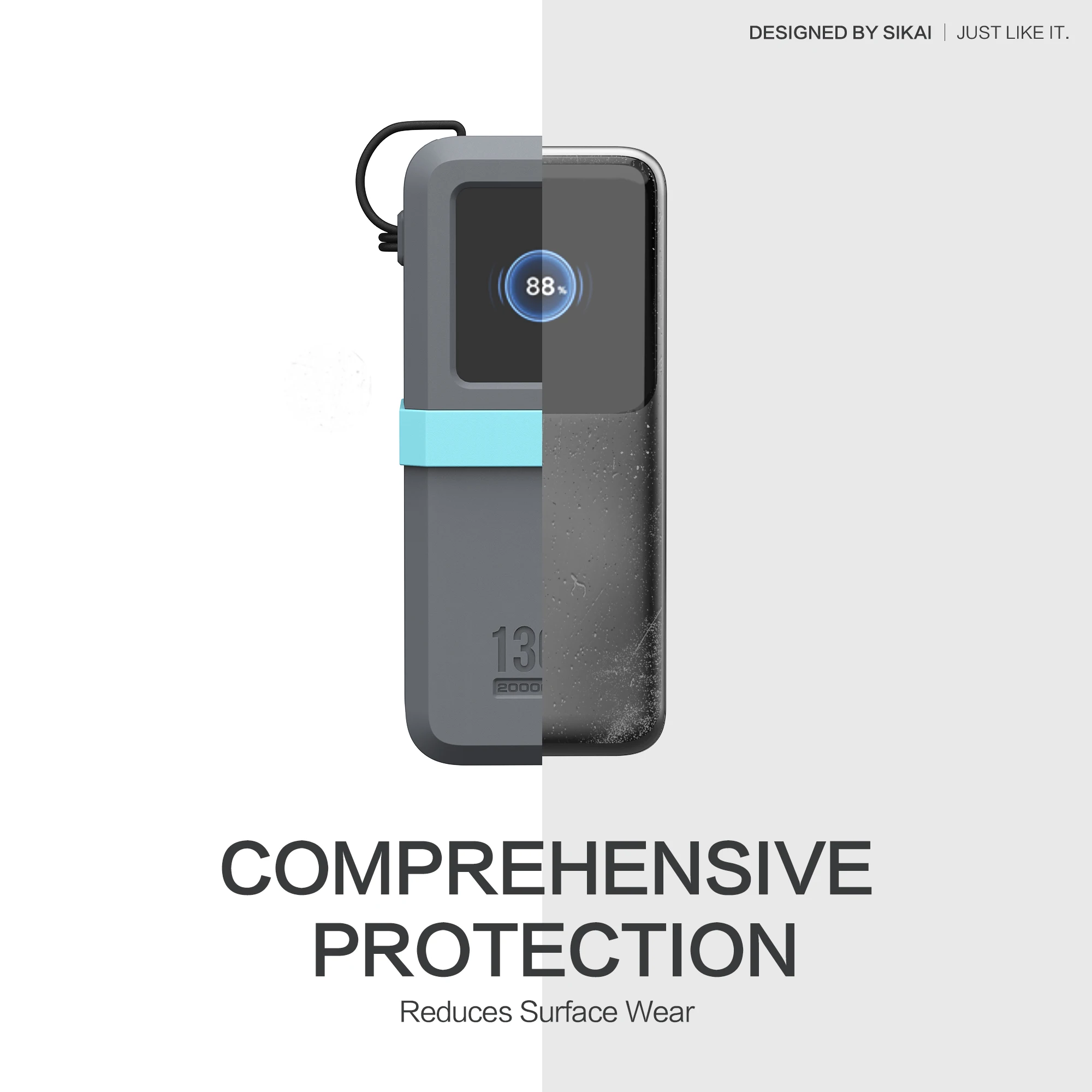 Silikonhülle für UGREEN Nexode Power Bank 20000 mAh 130 W Schutz und staubdichte Reise-Schutzhülle für UGREEN12000 mAh 100 W – Detail 4