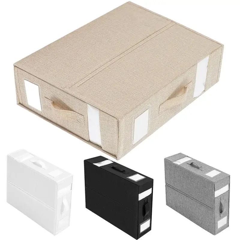 

Складной органайзер для простыней, контейнер для хранения одеял на молнии, органайзер для простыней, контейнер для пододеяльников и т. д.