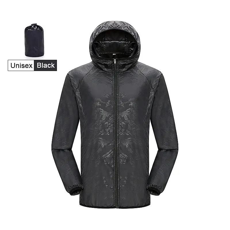 Waterdichte Zon Kleding Camping Regenjas Mannen Vrouwen Vissen Jacht Kleding Sneldrogende Jas Windjack Met Zakken,Rode Roos,XL