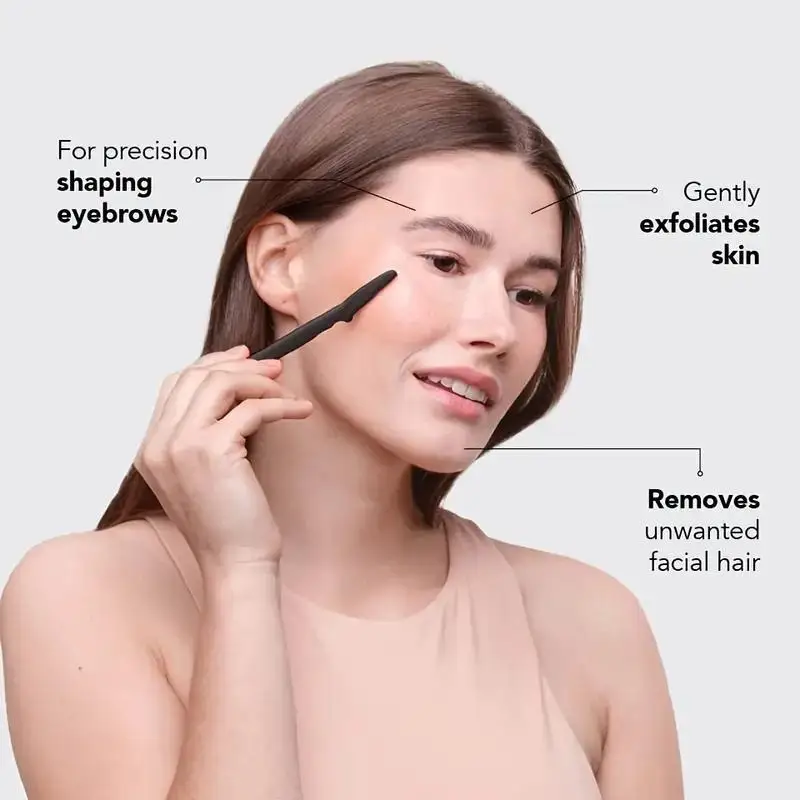 10 Pcs Eyebrow Trimmer Blade Shaver Portable Face Razor