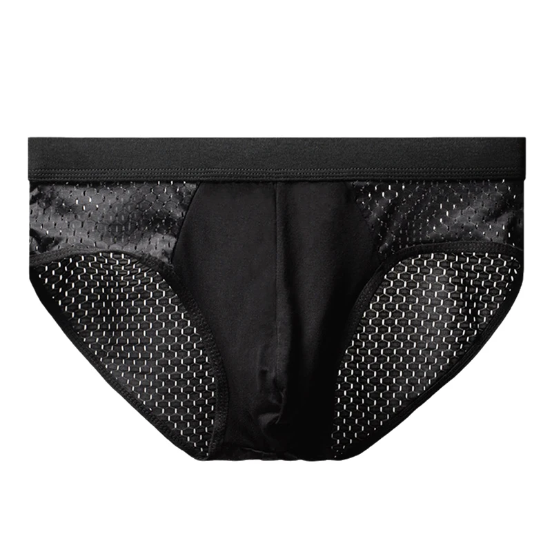 Men Underwear Men Underwear Male Thin Breathable Triangle Panties for Men's Ice Silk Briefs Mesh Sexy Square Corner Pants for men's Shorts