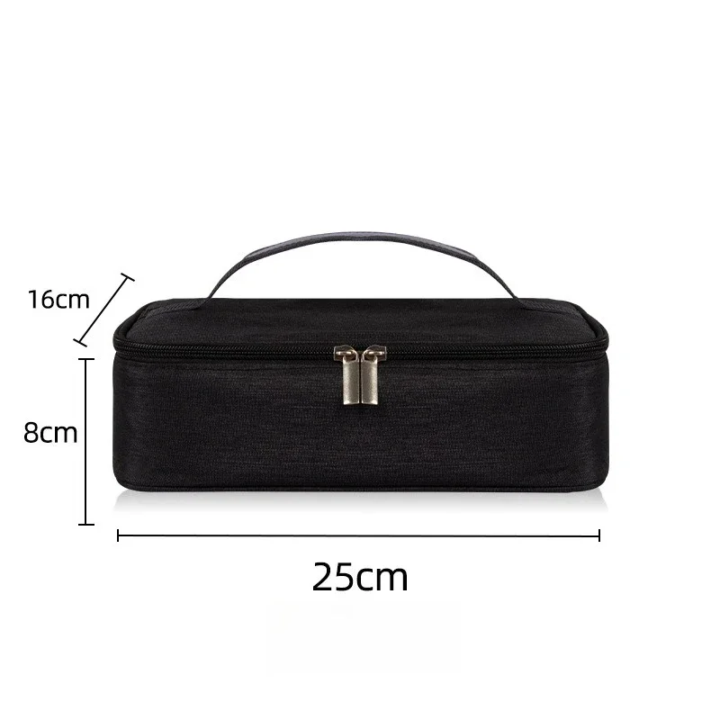 Bento Bag With Handle Double Zipper Waterproof Rectangle Portable Thermal Lunch Box Pouch Insulated Food Bento Storage Container - 5