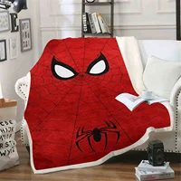 Spider-Man Furry Custom Blanket Luxury Plush Blankets Throw Baby  Winter Fleece Microfiber Fabric Modern Printed 1