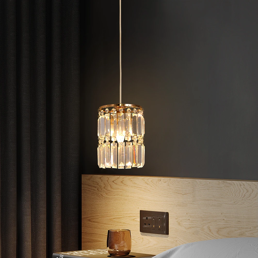 Description Picture 6 of itemNordic LED Gold Pendant Hanging Light Crystal Ceiling Lamps Modern Chandelier Lustre Dining Table Kitchen Island Decor Fixtures