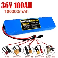 Pour Scooter électrique, vélos et Scooters, équipé d'un BMS, charge équilibrée, chargeur 42V, batterie au Lithium 10S3P 36V 100Ah 6