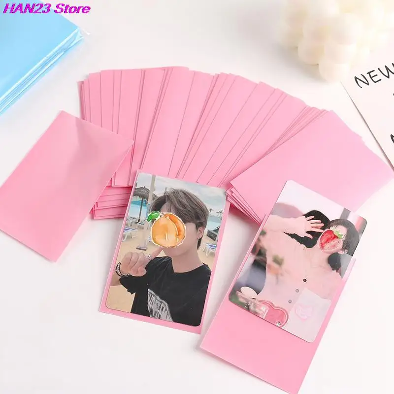 Ice Cream Color Card Bag Photocard Sleeves Photo Cards Storage Bag PP Frosted Card Film 50pcs/pack 6.1cm x 9.1cm card protector,idol card protector,photo card holder,memory card protector