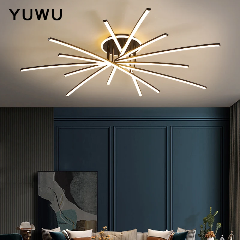 

Living room lamp 2022 new designers recommend light luxury led ceiling lamp atmospheric simple modern line lamps