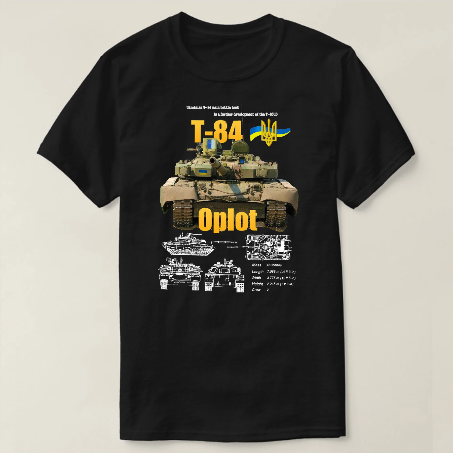 

Ukrainian T-84 Main Battle Tank Ukraine Military T-Shirt 100% Cotton O-Neck Summer Short Sleeve Casual Mens T-shirt Size S-3XL