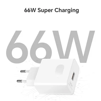 6A 66W Super Fast EU Wall Charger For Huawei Mate 40 50 60 P50 Nova 8 9 10 Honor 90 100 X7 X8 X9 Magic Type C Charging USB Cable 2