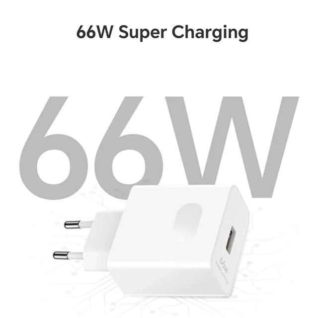 6A 66W Super Fast EU Wall Charger For Huawei Mate 40 50 60 P50 Nova 8 9 10 Honor 90 100 X7 X8 X9 Magic Type C Charging USB Cable 2